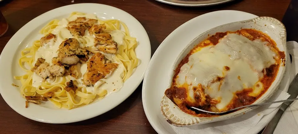 Lasagna and Chicken Alfredo